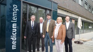 Bürgermeister Dr. Reiner Austermann, Rainer Krüger, Stephan Grigat, Andrea Pries und CDU-Kreistagsfraktionschef Andreas Kasper (v. links) wollen zukunftsfähige Gesundheitsstrukturen für Lippe und Lemgo.